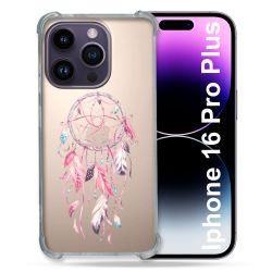 Coque Transparente Pour Apple Iphone 16 Pro Plus Attrape Reve Rose