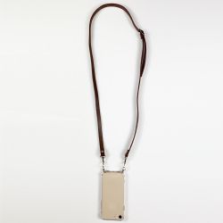 Coque Transparente Pour Apple Iphone 16 Pro Plus Lanière / Cordon Cuir 2 Marron