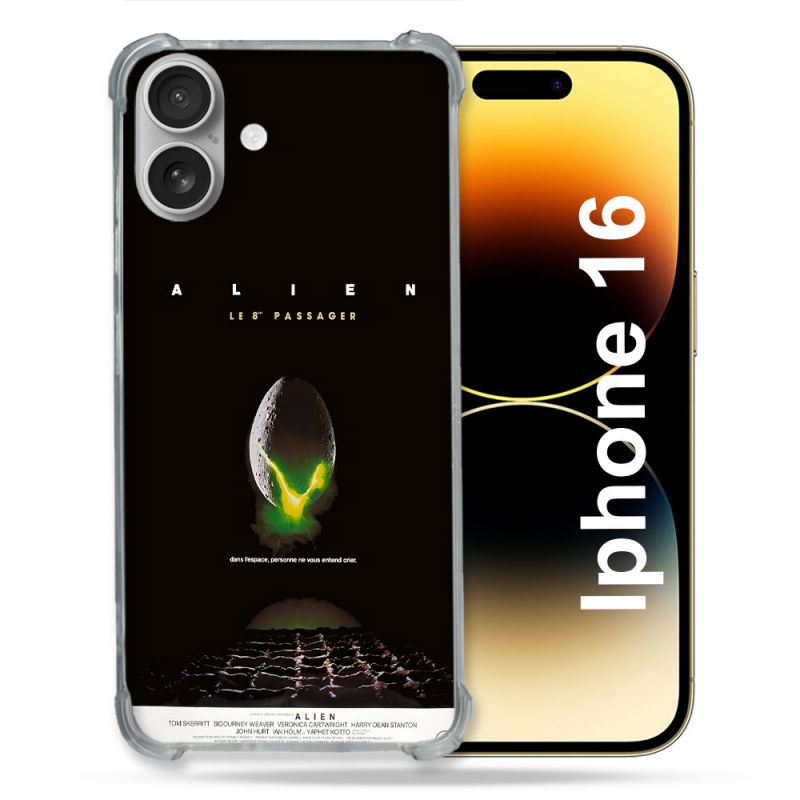Coque Renforcée Pour Apple Iphone 16 Alien Affiche