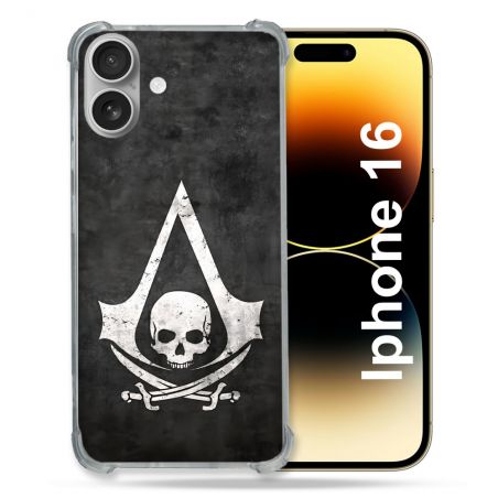 Coque Renforcée Pour Apple Iphone 16 Assassin Creed Tete Mort