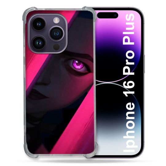 Coque Renforcée Pour Apple Iphone 16 Pro Plus Arcane Jynx Rose