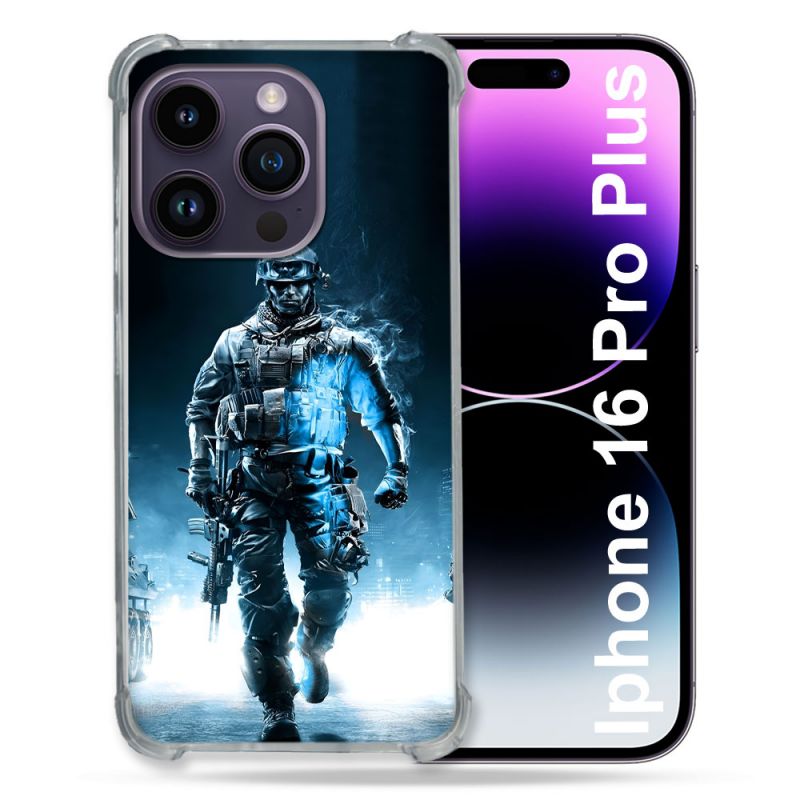 Coque Renforcée Pour Apple Iphone 16 Pro Plus Call Of Duty Guerrier