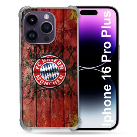 Coque Renforcée Pour Apple Iphone 16 Pro Plus Foot Bayern Munich Drapeau