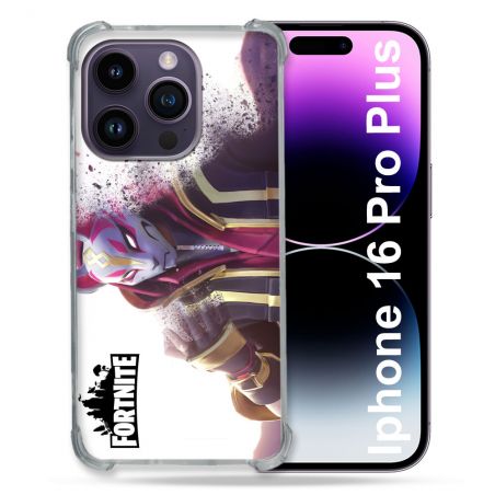 Coque Renforcée Pour Apple Iphone 16 Pro Plus Fortnite Blanc