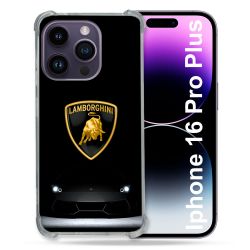 Coque Renforcée Pour Apple Iphone 16 Pro Plus Lamborghini Noir