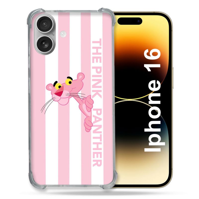 Coque Renforcée Pour Apple Iphone 16 Panthere Rose