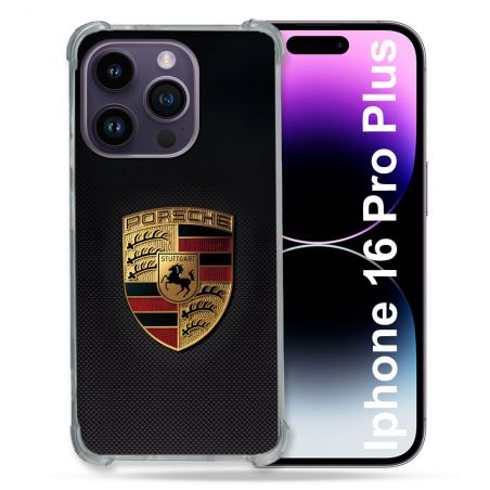 Coque Renforcée Pour Apple Iphone 16 Pro Plus Porsche Carbone