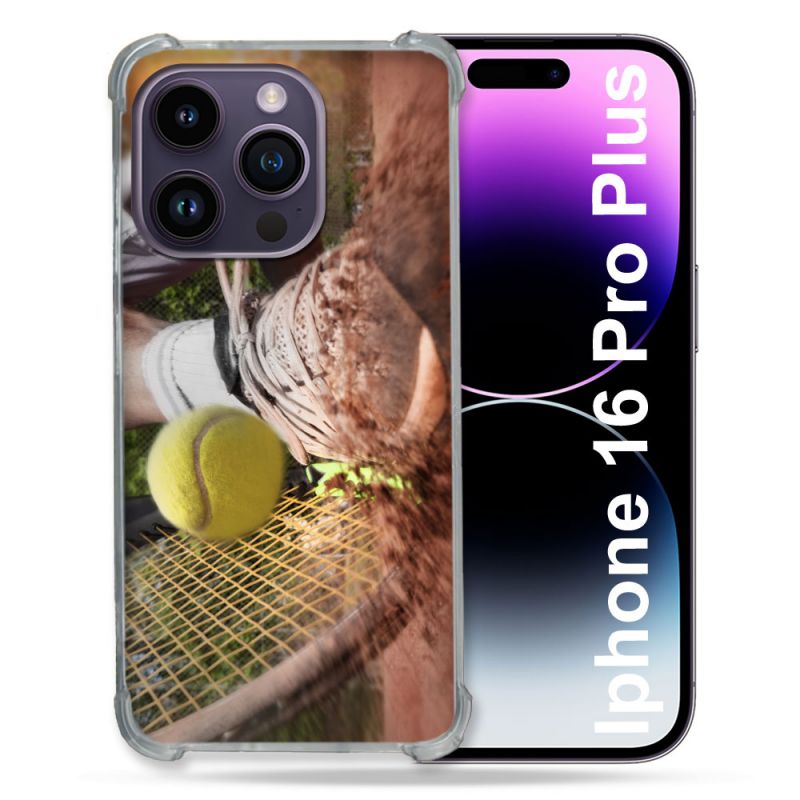 Coque Renforcée Pour Apple Iphone 16 Pro Plus Sport Tennis Glissade