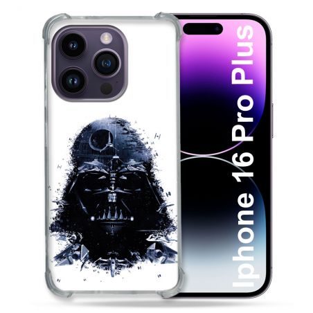 Coque Renforcée Pour Apple Iphone 16 Pro Plus Star Wars - Dark Vador Blanc