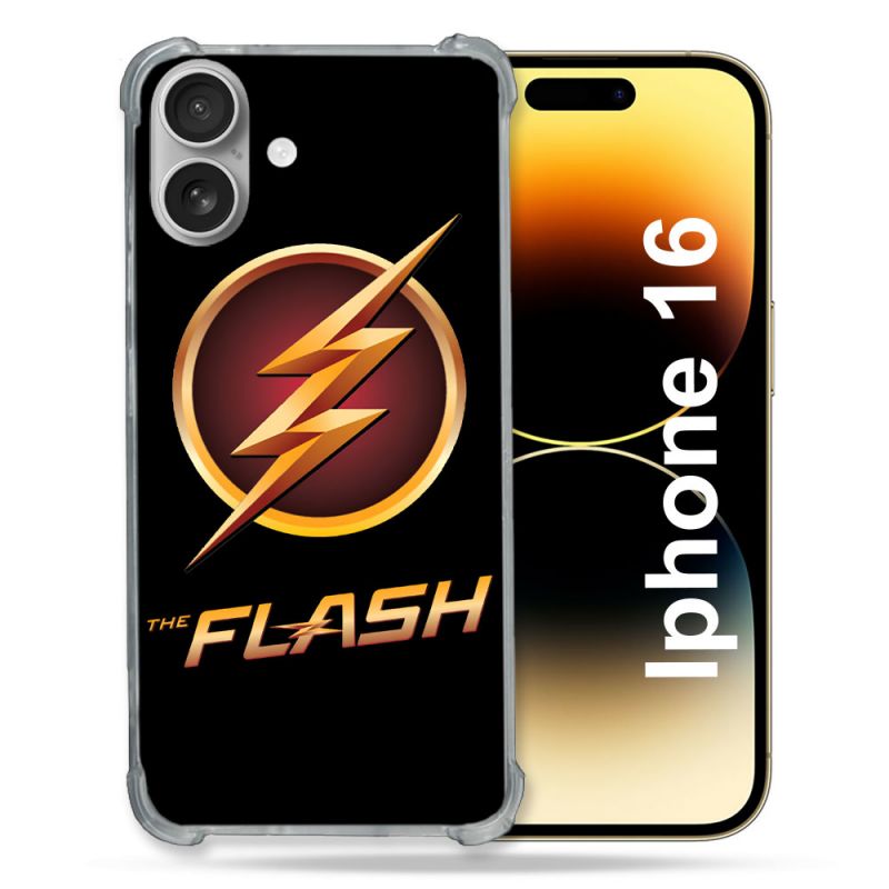 Coque Renforcée Pour Apple Iphone 16 The Flash Logo