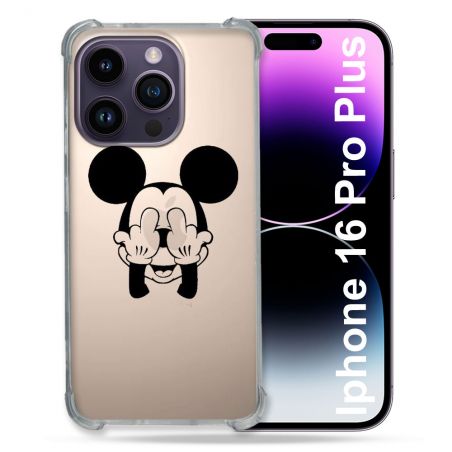Coque Transparente Pour Apple Iphone 16 Pro Plus Mickey doigt