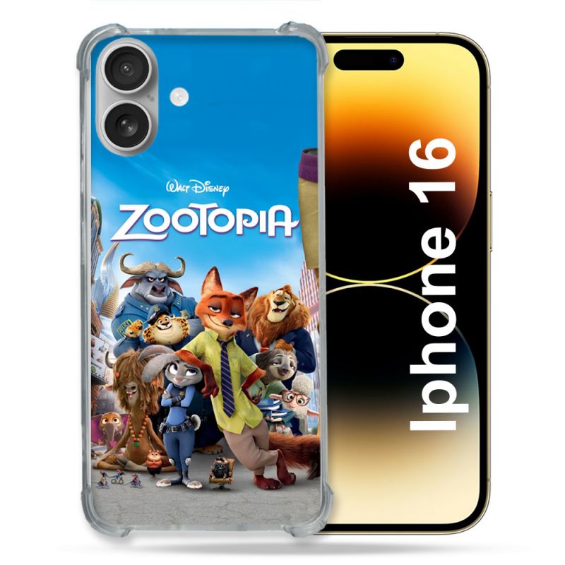 Coque Renforcée Pour Apple Iphone 16 Zootopia