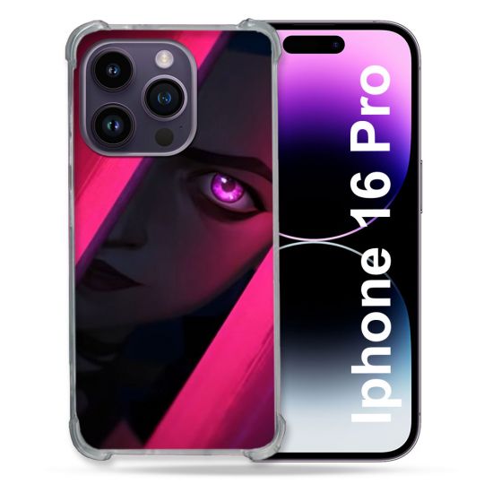Coque Renforcée Pour Apple Iphone 16 Pro Arcane Jynx Rose