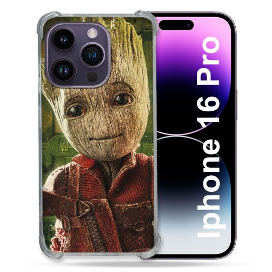 Coque Renforcée Pour Apple Iphone 16 Pro Groot Vert