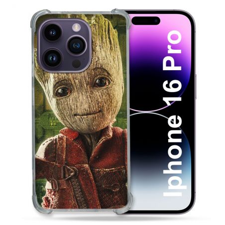 Coque Renforcée Pour Apple Iphone 16 Pro Groot Vert