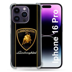 Coque Renforcée Pour Apple Iphone 16 Pro Lamborghini Carbone