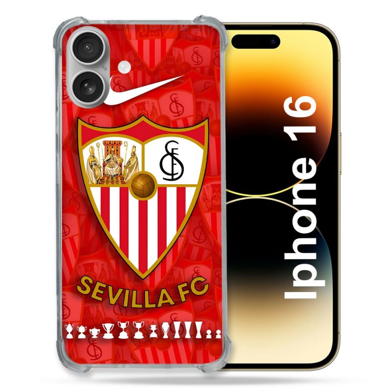 Coque Renforcée Pour Apple Iphone 16 Plus Foot FC Sevilla