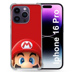 Coque Renforcée Pour Apple Iphone 16 Pro Mario Rouge