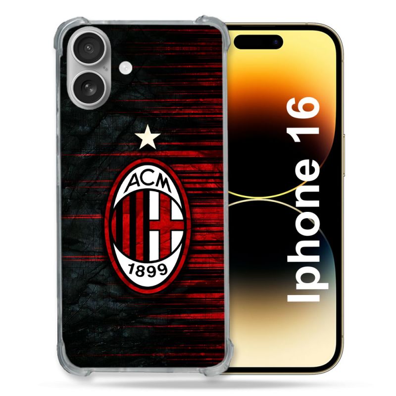 Coque Renforcée Pour Apple Iphone 16 Plus Foot Milan AC