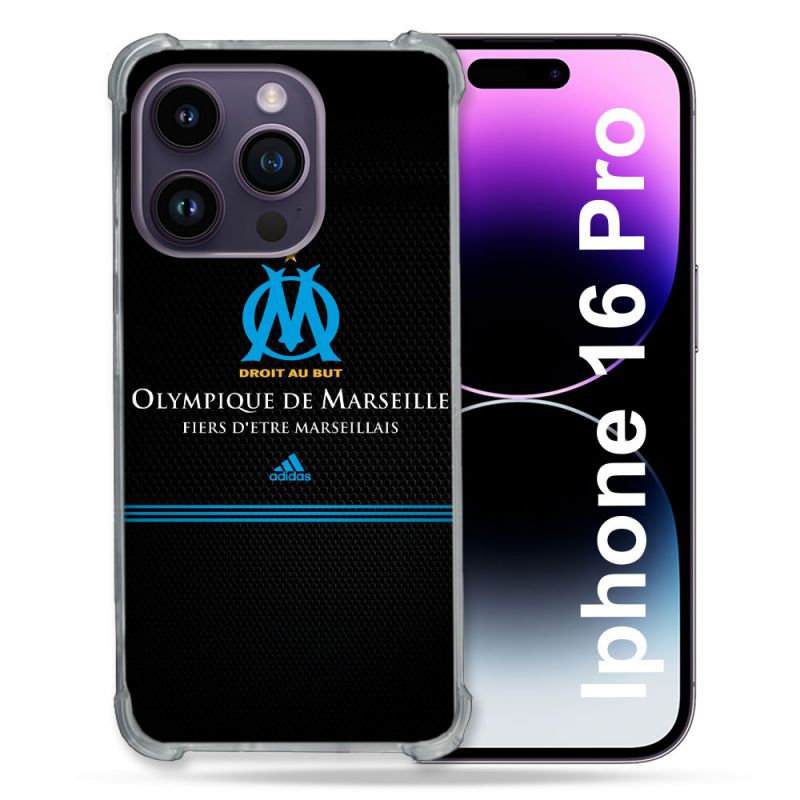 Coque Renforcée Pour Apple Iphone 16 Pro Olympique Marseille OM Fier etre Marseillais