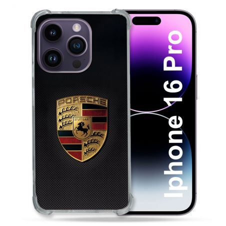Coque Renforcée Pour Apple Iphone 16 Pro Porsche Carbone