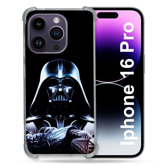 Coque Renforcée Pour Apple Iphone 16 Pro Star Wars - Dark Vador Noir