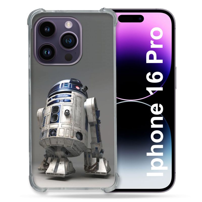 Coque Renforcée Pour Apple Iphone 16 Pro Star Wars - R2D2