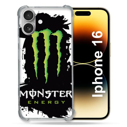 Coque Renforcée Pour Apple Iphone 16 Plus Monster Energy Tache