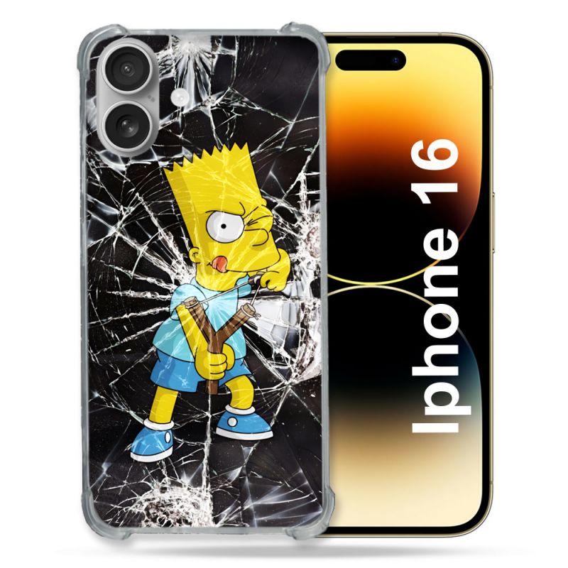 Coque Renforcée Pour Apple Iphone 16 Plus Simpson Bart