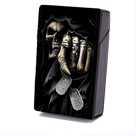 Etui En Cuir Paquet de Cigarette Tete Mort Next