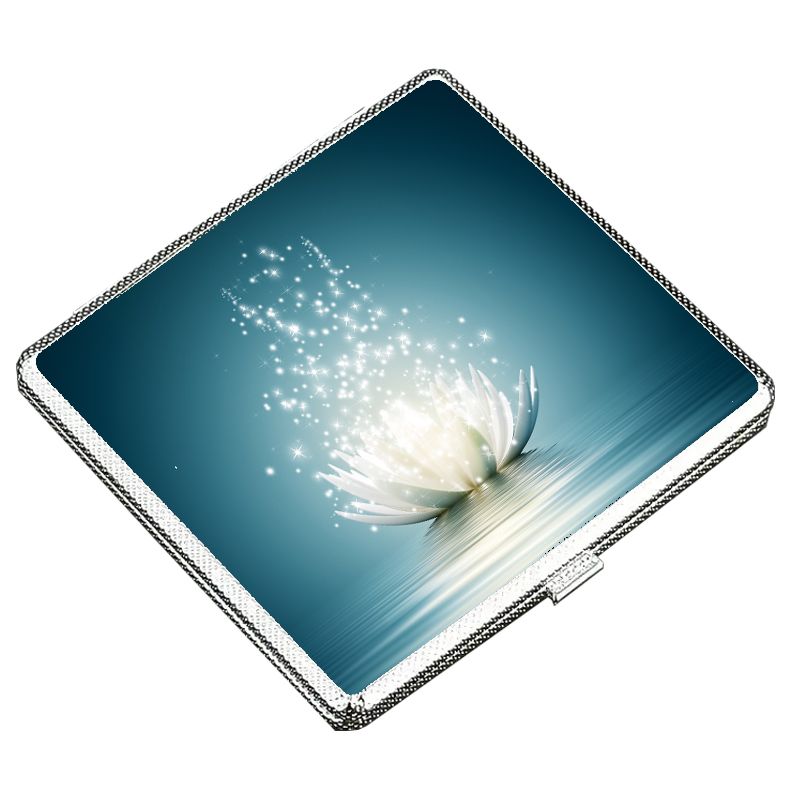 Etui à Cigarettes Fleur Lotus Blanc