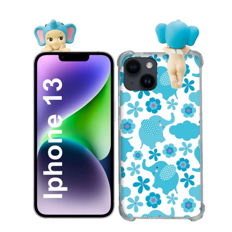 Coque Renforcée Pour Iphone 13 Angel Hippers Elephant