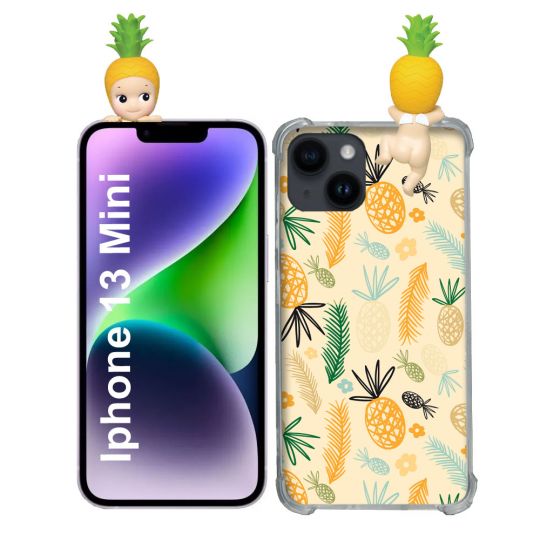 Coque Renforcée Pour Iphone 13 Mini (5.4) Angel Hippers Ananas