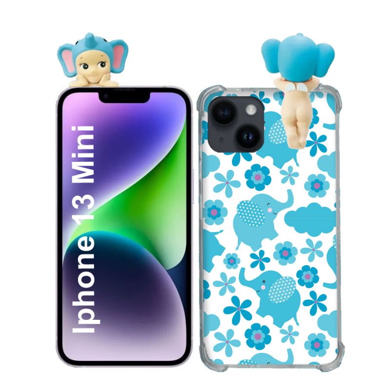 Coque Renforcée Pour Iphone 13 Mini (5.4) Angel Hippers Elephant