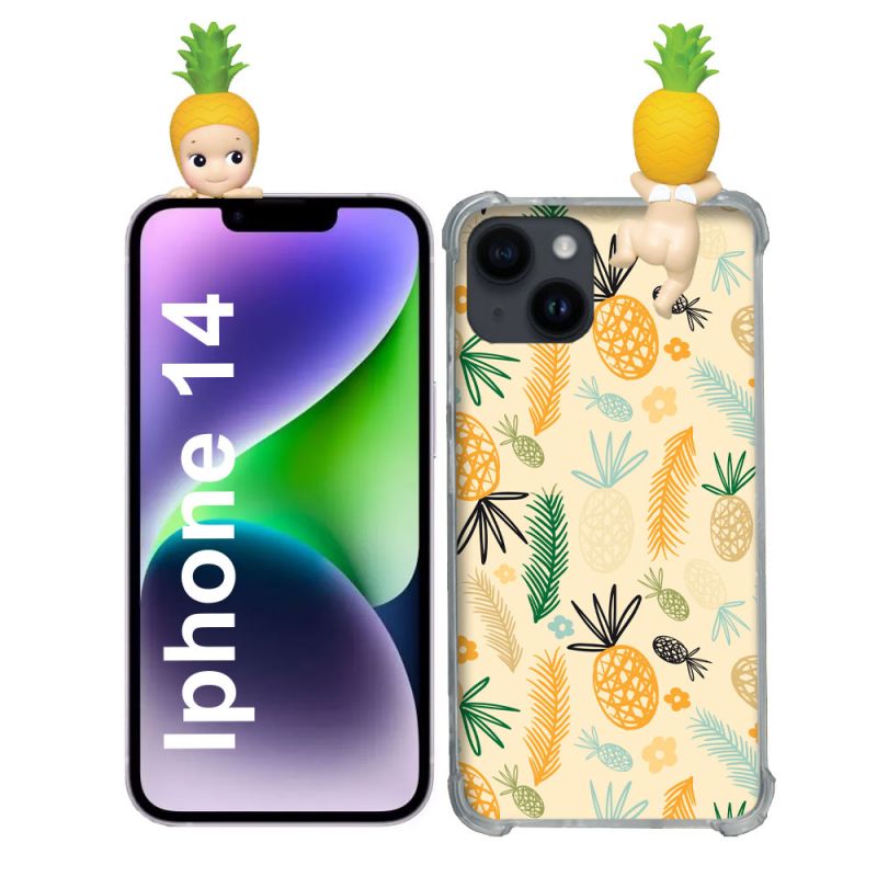 Coque Renforcée Pour Iphone 14 Angel Hippers Ananas