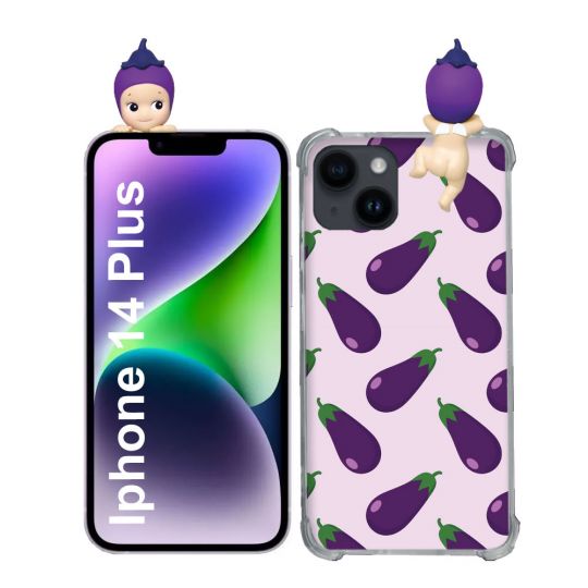 Coque Renforcée Pour Iphone 14 Plus Angel Hippers Aubergine