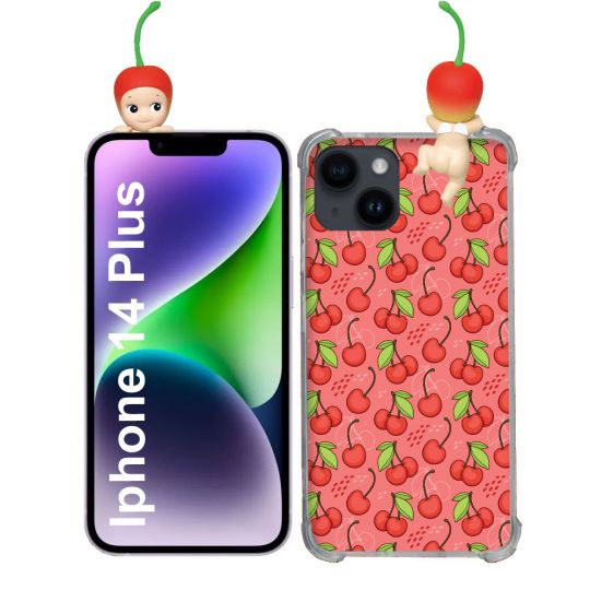 Coque Renforcée Pour Iphone 14 Plus Angel Hippers Cerise