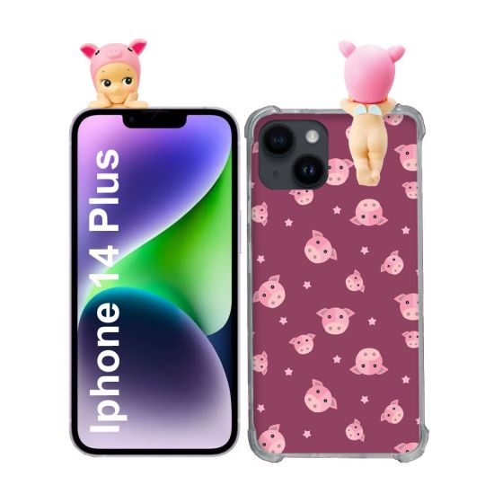 Coque Renforcée Pour Iphone 14 Plus Angel Hippers Cochon