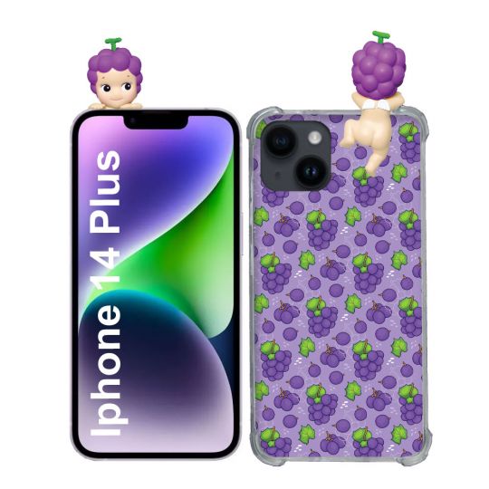 Coque Renforcée Pour Iphone 14 Plus Angel Hippers Raisin
