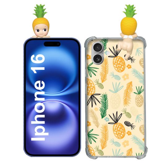 Coque Renforcée Pour Iphone 16 Angel Hippers Ananas