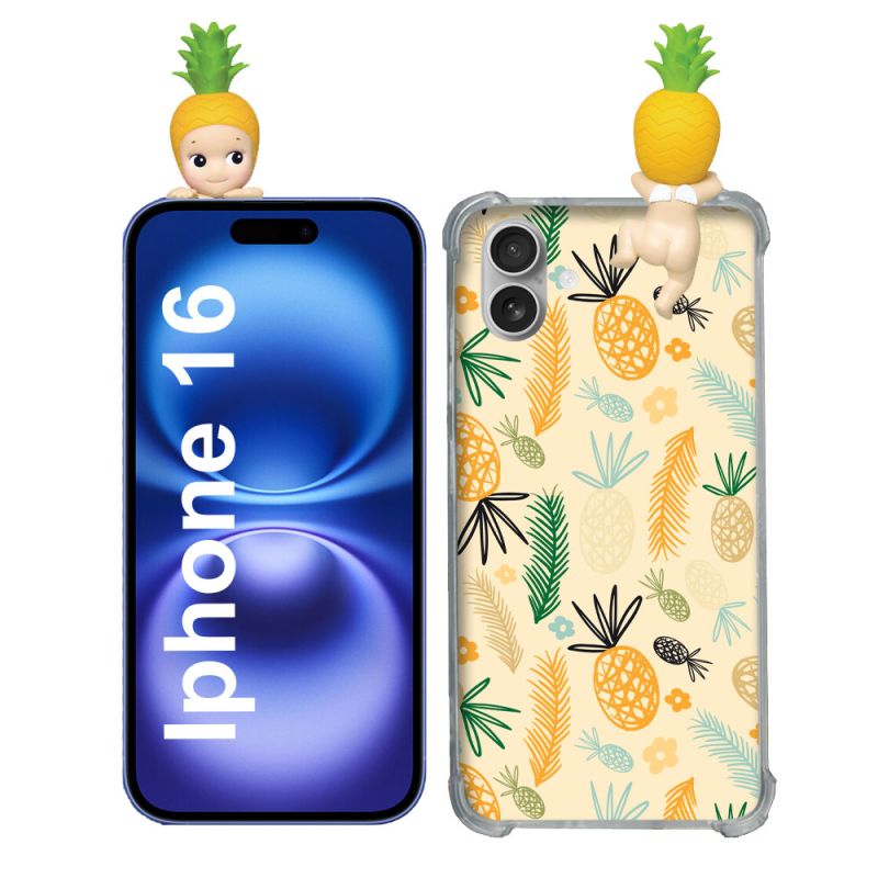 Coque Renforcée Pour Iphone 16 Angel Hippers Ananas