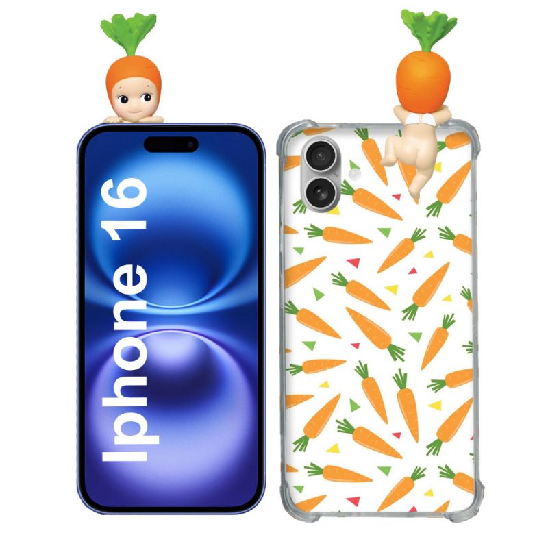 Coque Renforcée Pour Iphone 16 Angel Hippers Carotte