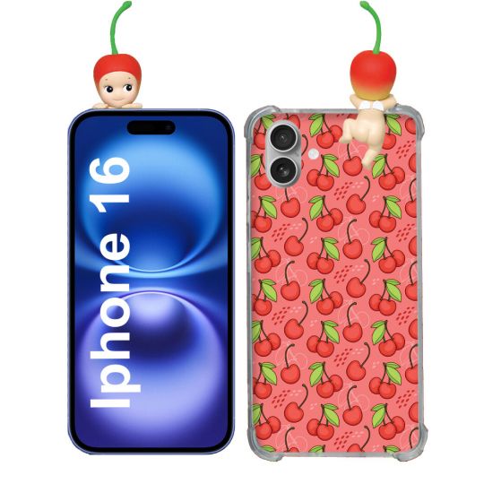Coque Renforcée Pour Iphone 16 Angel Hippers Cerise