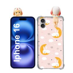 Coque Renforcée Pour Iphone 16 Angel Hippers Lapin Bélier