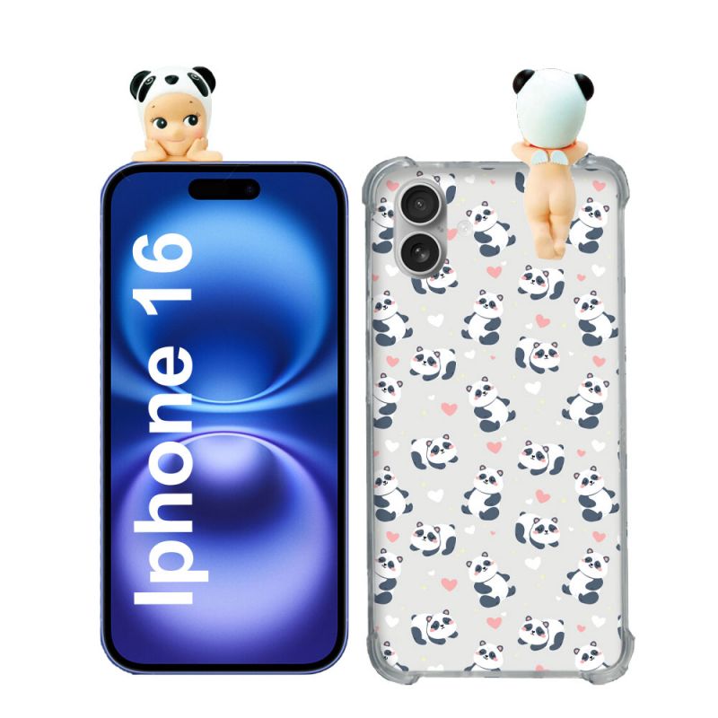 Coque Renforcée Pour Iphone 16 Angel Hippers Panda