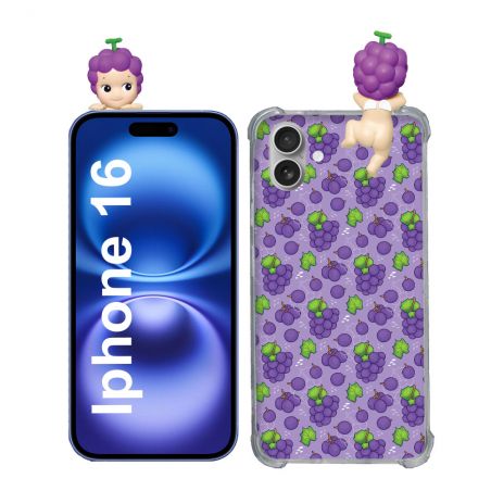 Coque Renforcée Pour Iphone 16 Angel Hippers Raisin