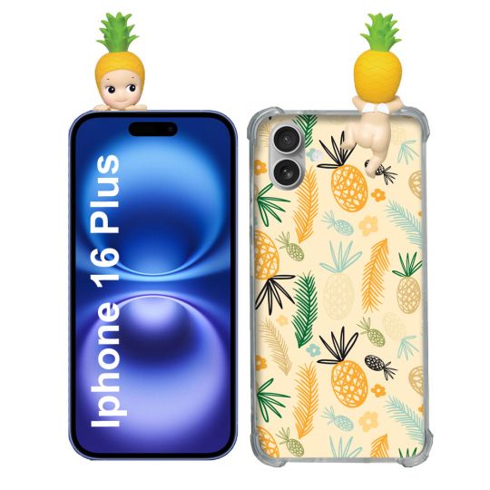Coque Renforcée Pour Iphone 16 Plus Angel Hippers Ananas