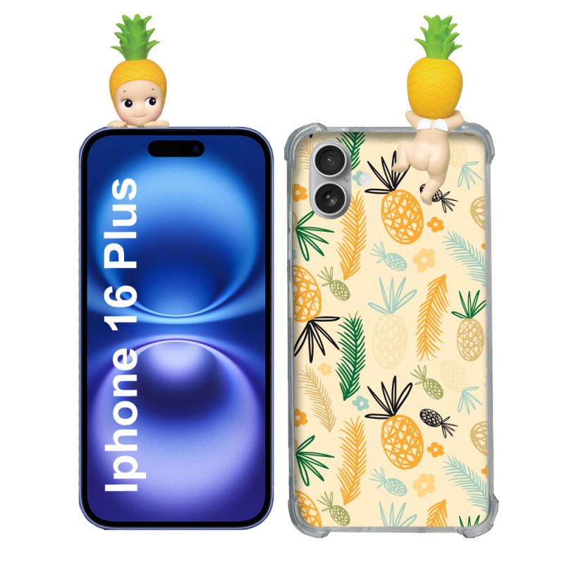 Coque Renforcée Pour Iphone 16 Plus Angel Hippers Ananas
