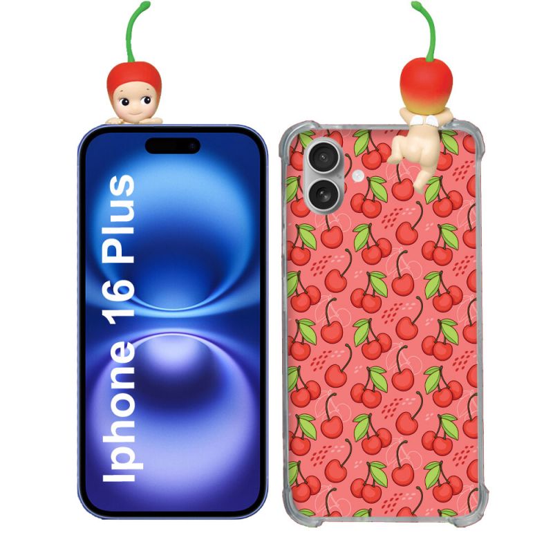 Coque Renforcée Pour Iphone 16 Plus Angel Hippers Cerise