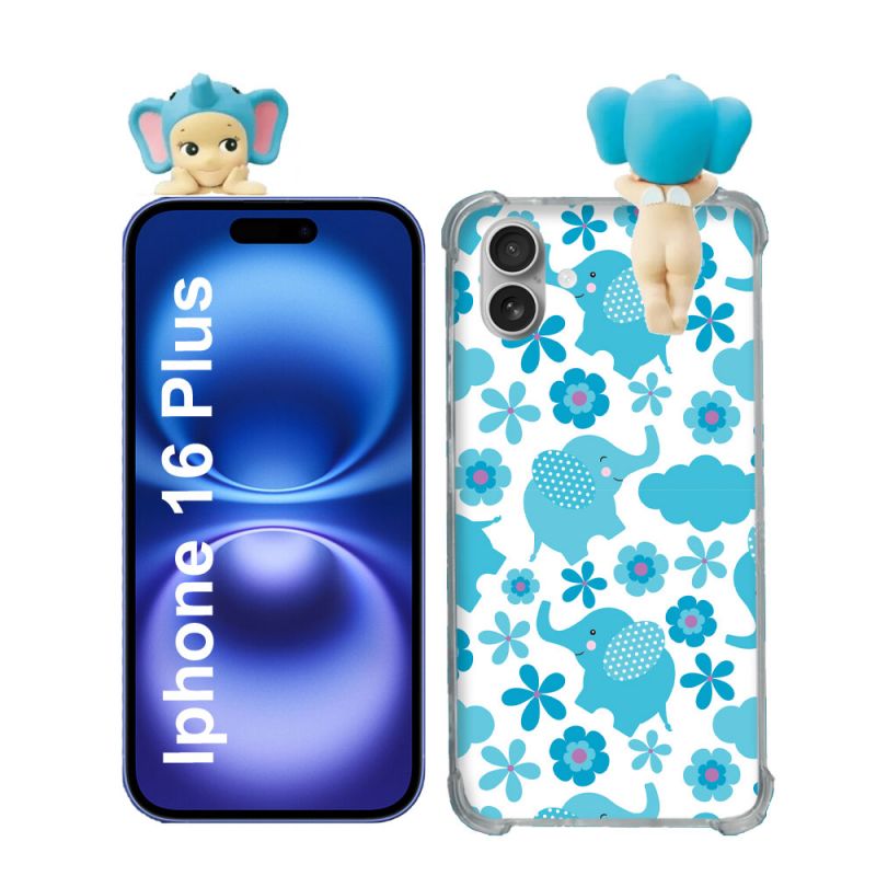 Coque Renforcée Pour Iphone 16 Plus Angel Hippers Elephant